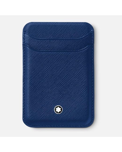 Montblanc Blue Sartorial Card Wallet 2cc For Iphone With Magsafe