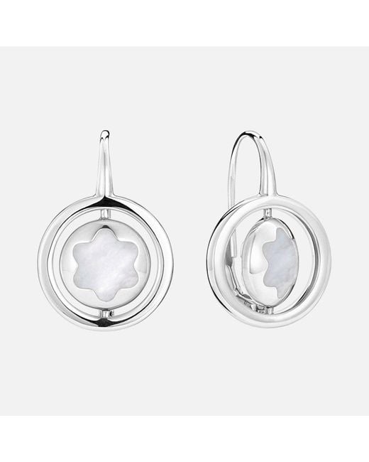 Boucles D'oreilles Star Signet Montblanc en coloris Métallisé | Lyst