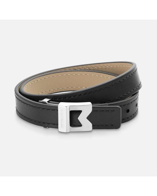 Montblanc Bracelet M Logo Black Leather