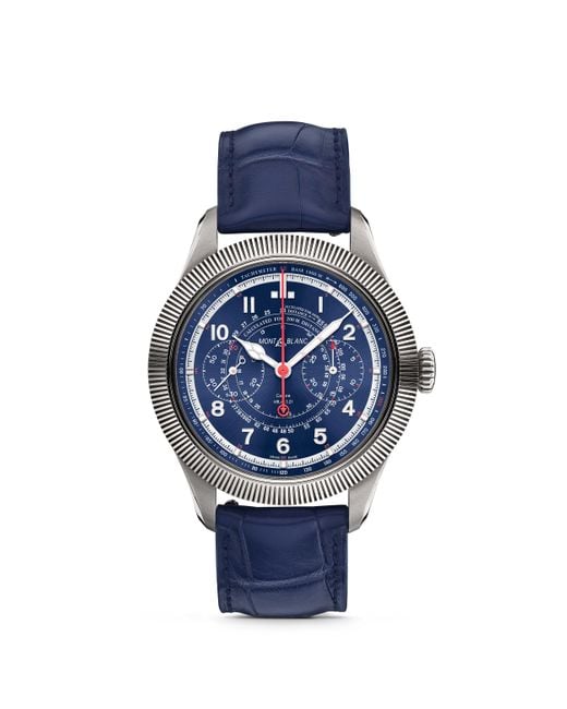 1858 The Unveiled Timekeeper Minerva Edizione Limitata di Montblanc in Blue