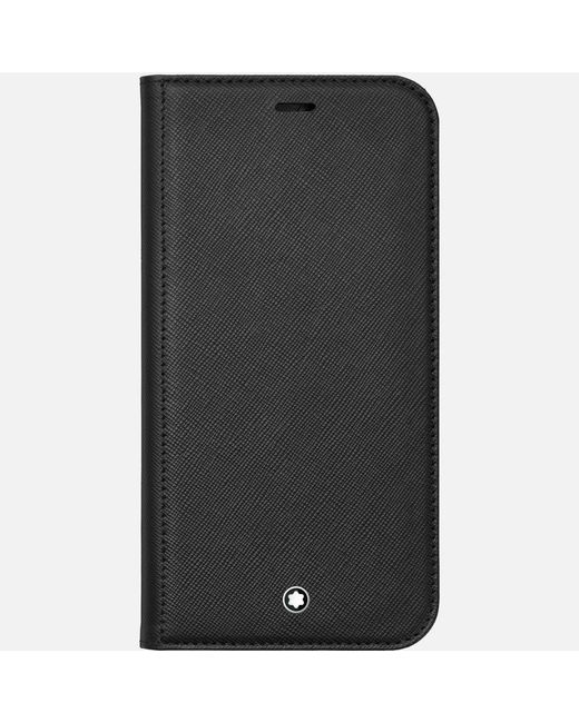 Montblanc Black Sartorial Flip Side Cover Mit 2 Cc Und Sichtfach Für Das Apple Iphone 12 Pro Max