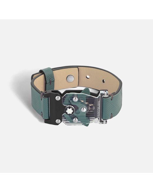 Bracelet Gris D'étain Avec Fermoir M Lock Collection Extreme 3.0 Montblanc en coloris Green
