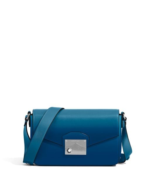 Messenger bag mini Meisterstück di Montblanc in Blue