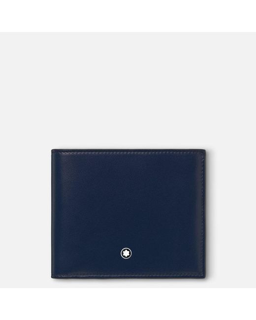 Montblanc Blue Meisterstück Wallet 4cc Coin Case - Credit Card Wallets for men