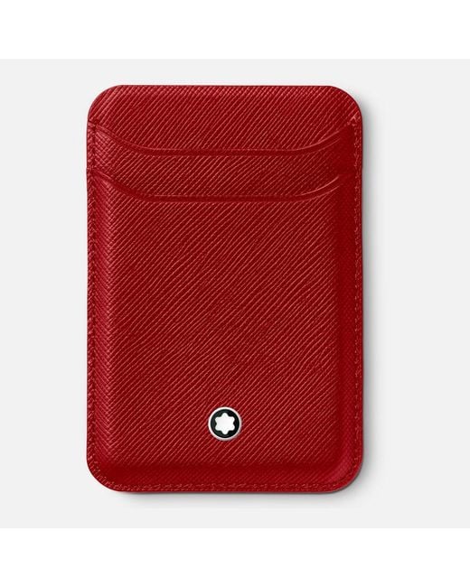 Montblanc Red Sartorial Card Wallet 2cc For Iphone With Magsafe