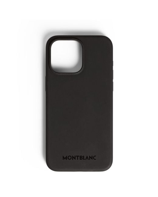 Custodia rigida per telefono Selection per Apple iPhone 16 Pro Max MagSafe di Montblanc in Black