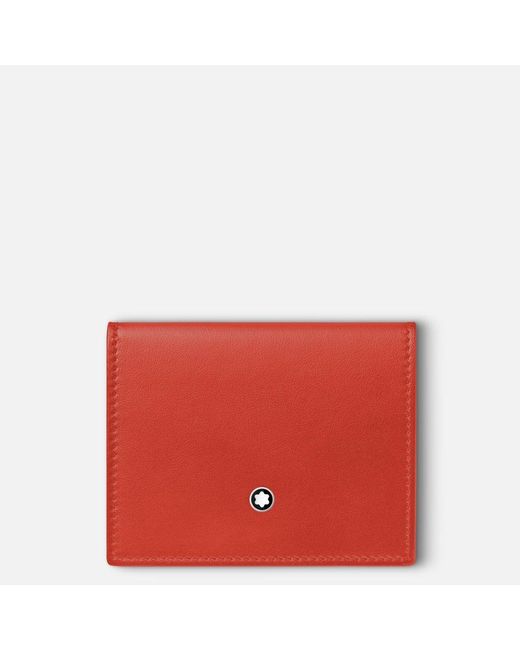 Montblanc Red Soft Trio Card Holder 4cc - Card Holders