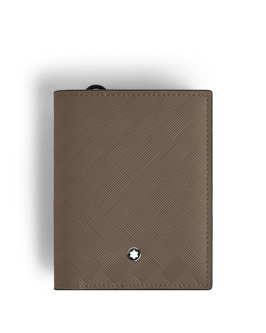 Montblanc Brown Kompakte Brieftasche 6 cc aus Extreme Leder