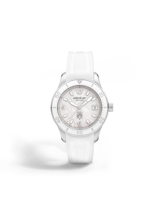 Montblanc White Iced Sea Automatic Date 0 Oxygen
