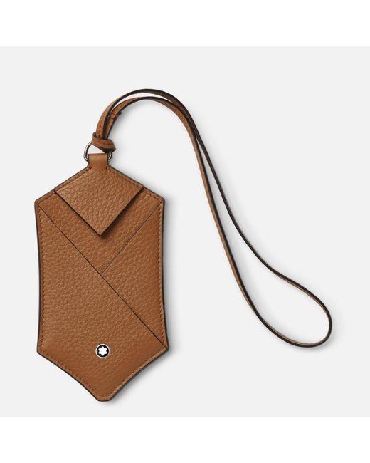 Montblanc Brown Soft Grain Luggage Tag - Luggage Tags