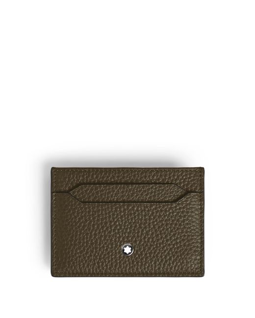 Montblanc Green Kartenetui 5 cc aus Grain Leder