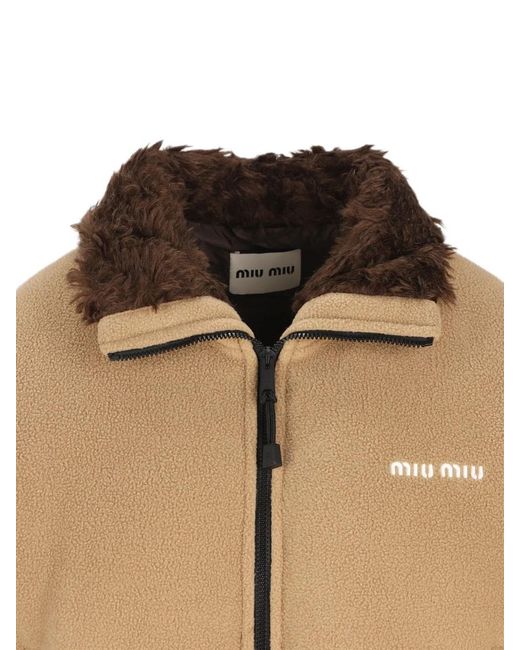 Miu Miu Natural Fleece Down Jacket