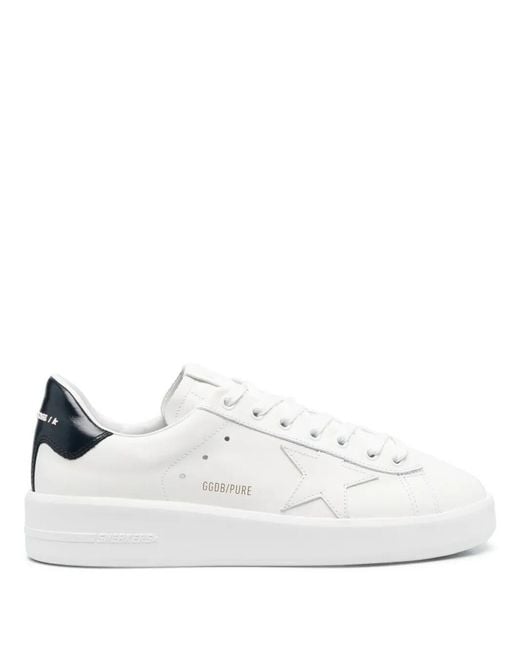 Golden Goose Deluxe Brand White Purestar Leather Sneakers With Leather Star And Shiny Leather Heel for men