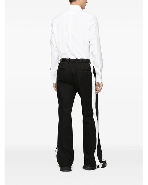 Dolce & Gabbana White Dolce & Gabbana Stretch-Poplin Shirt for men