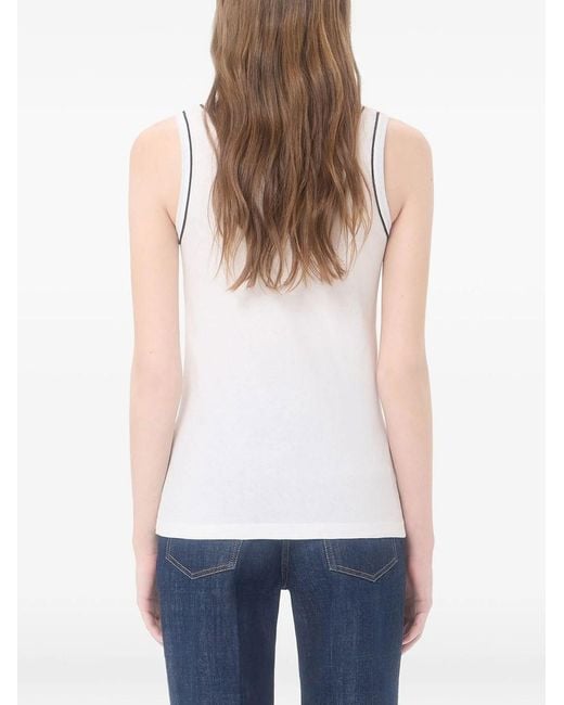 Valentino Garavani White Cotton Jersey Top