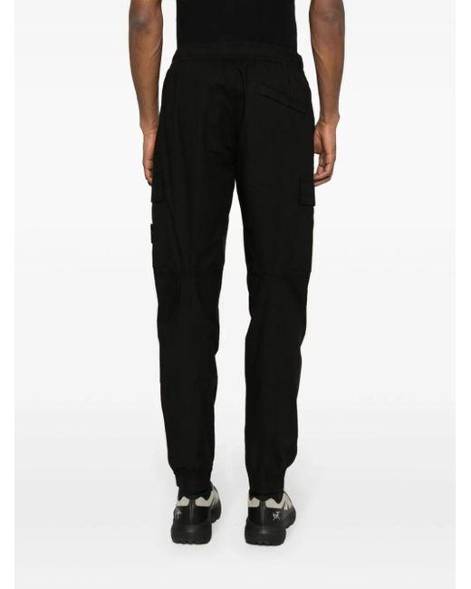 Stone Island Tapered Cargo Pants in Black for Men | Lyst UK