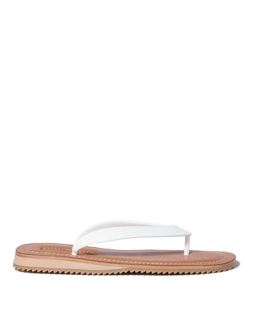 Miu Miu White Slightly Padded Thong Sandals