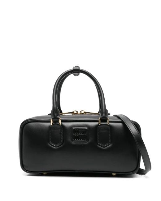 Miu Miu Black Arcadie Large Leather Handbag