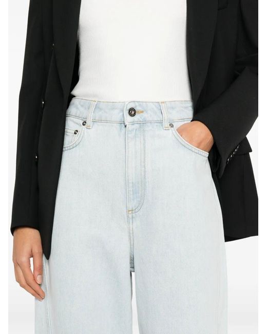 Givenchy White Mini Waist Jeans With Loops And Zipped Closure