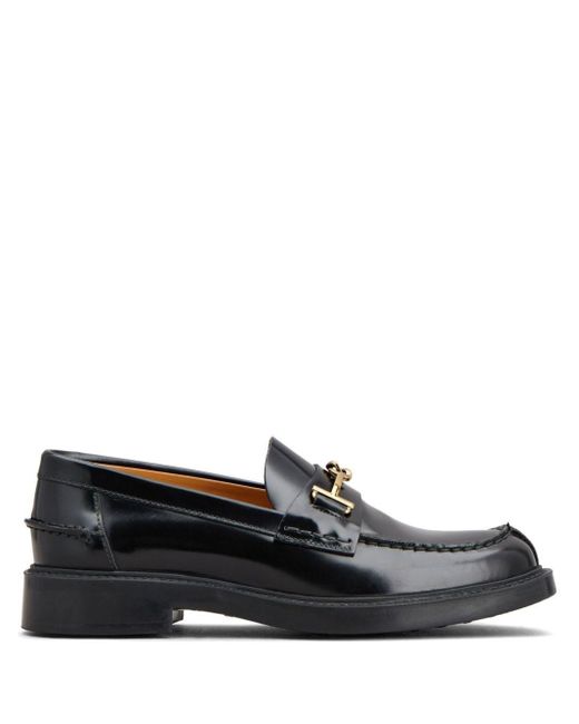 Tod's Black Classic Ring Loafers For