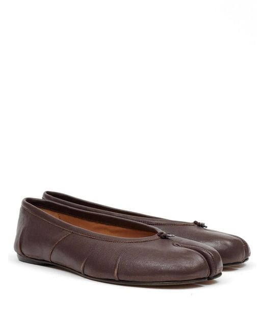 Maison Margiela Brown Tabi Ballet Flats