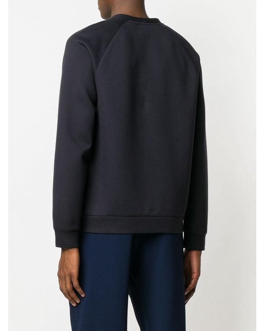 Giorgio Armani Blue Borgonuovo 11 Cotton Double Jersey Sweatshirt for men
