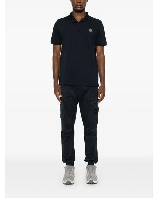 Stone Island Black T-Shirts And Polos for men