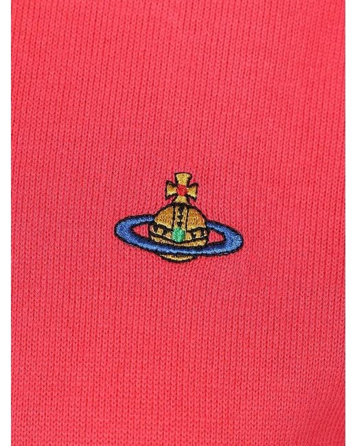 Vivienne Westwood Red Cropped Bea Cardigan