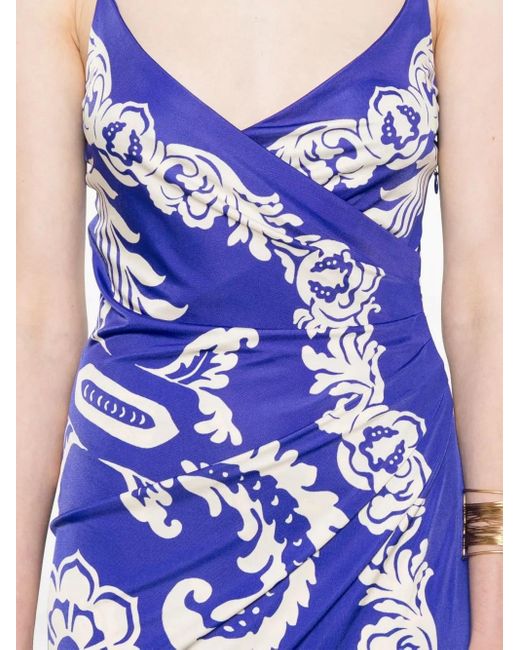 Etro Purple Wrap Dress