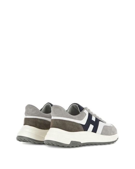 Hogan White Suede And Smooth Leather Hyperlight Sneakers Shoes for men