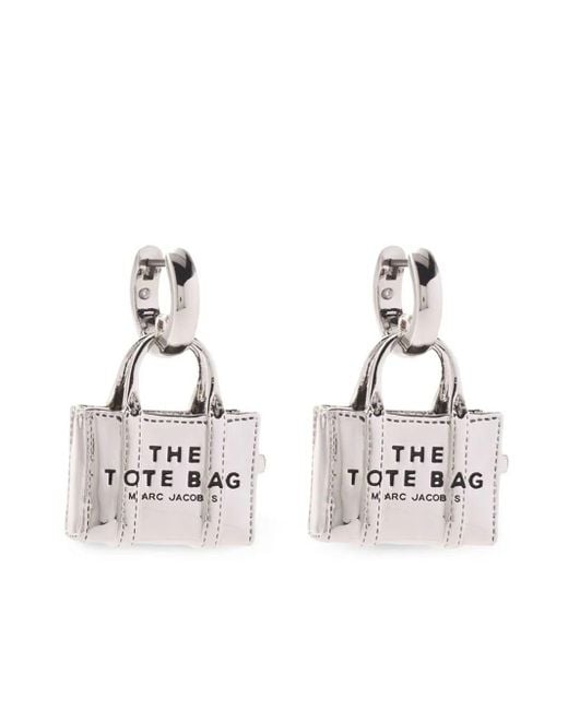 Marc Jacobs Metallic The Tote Bag Earrings