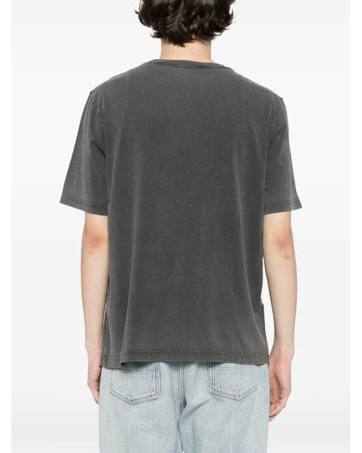 Maison Kitsuné Black Crew Neck T-Shirts for men