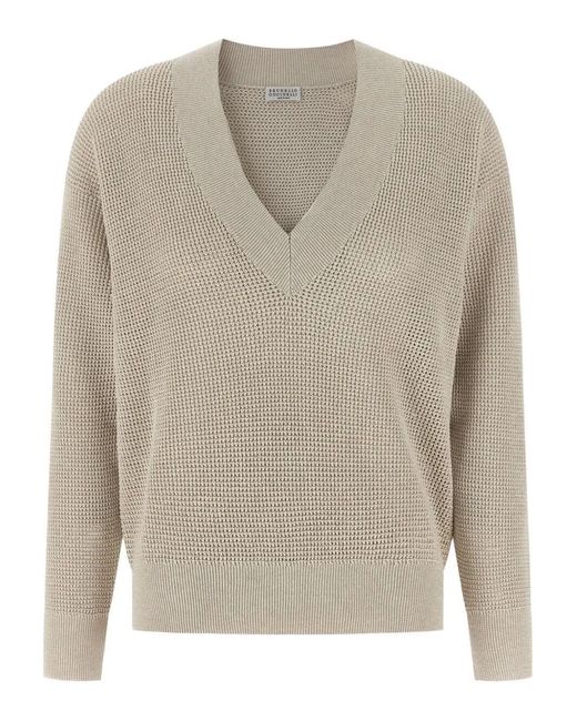 Brunello Cucinelli Gray Sweater