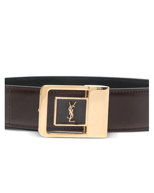 Saint Laurent White La 66 Belt for men