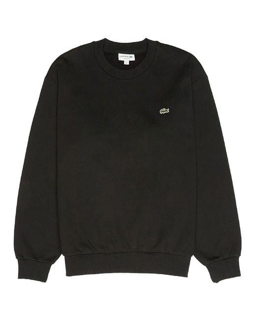 Lacoste Black Crew Neck Sweatshirt for men