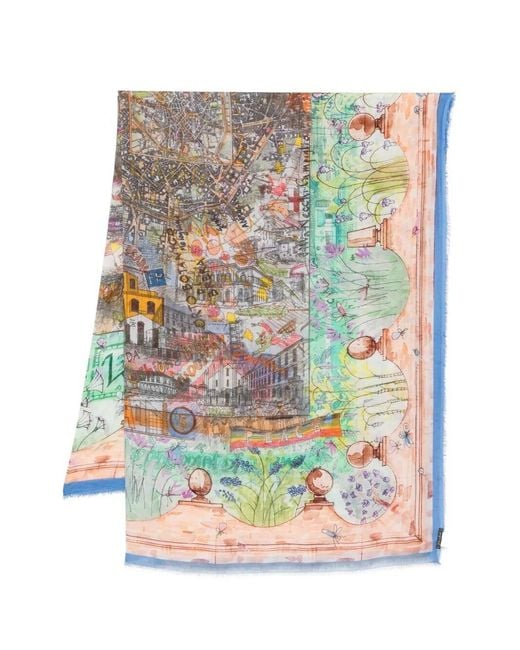Faliero Sarti White In Collaboration With Paolo Fiumi: Milan Stole