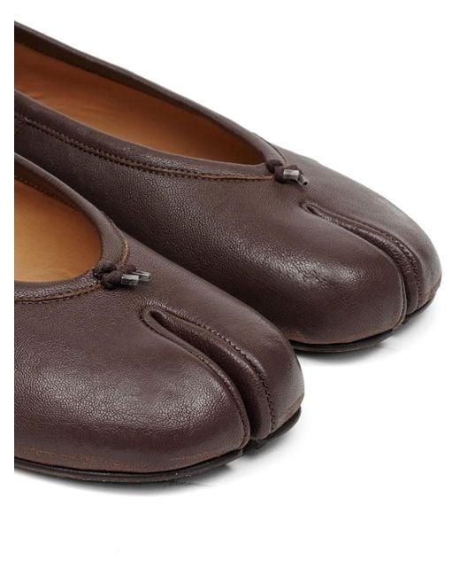Maison Margiela Brown Tabi Ballet Flats