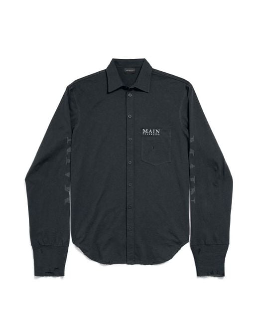 Camicia Con Maniche Stile T-Shirt Main Character Artwork In di Balenciaga in Blue da Uomo