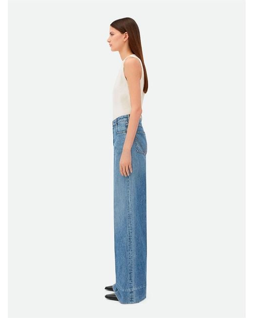 Bottega Veneta Blue Wide Leg Jeans For