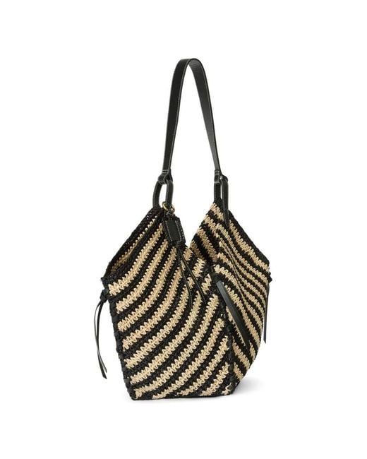 Isabel Marant Multicolor Tampa Two-Tone Raffia Shoulder Bag