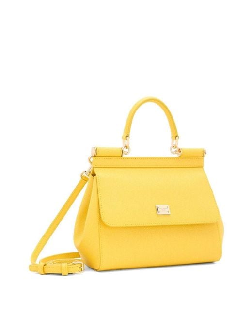 Dolce & Gabbana Yellow Small Sicily Bag