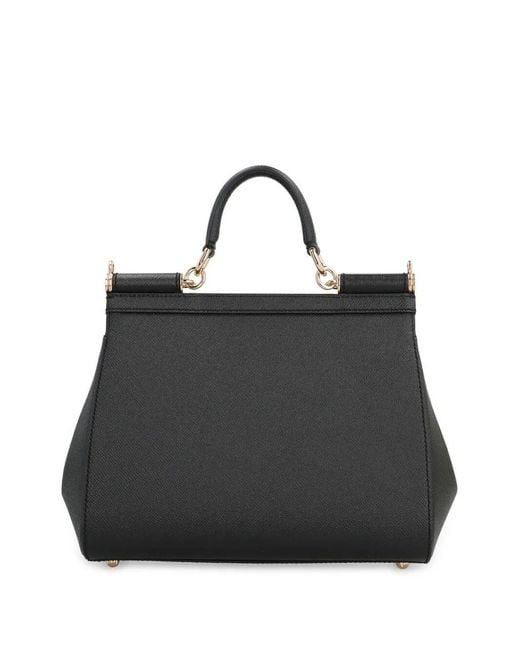 Dolce & Gabbana Black Sicily Large Hand Bag