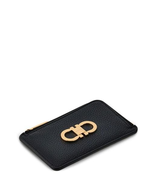 Ferragamo Black Card Holder With Coin Purse
