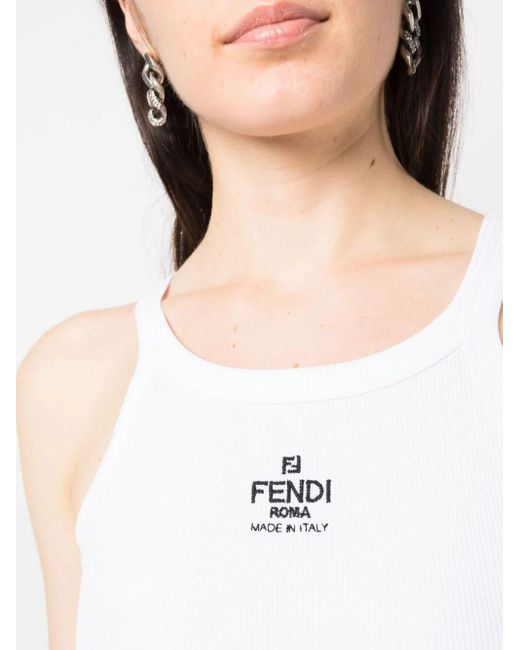 Fendi White Vest & Tank Tops