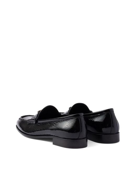Prada Black Patent Leather Loafers