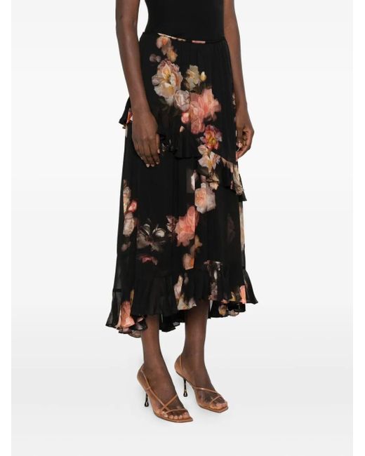 Zimmermann Black Hypnotic Midi Skirt