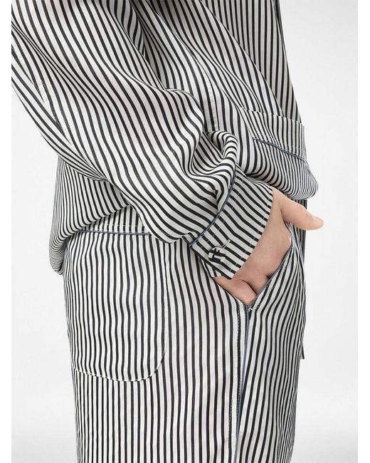 Tom Ford Gray Striped Printed Shirt