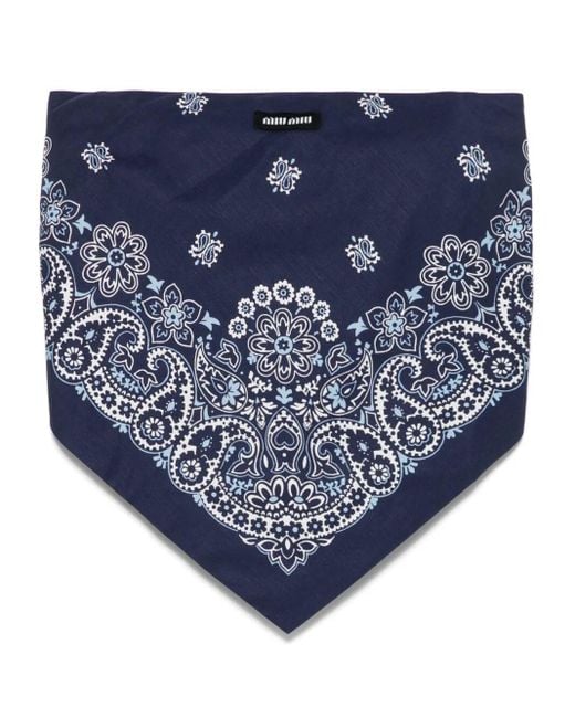 Miu Miu Blue Triangle Top