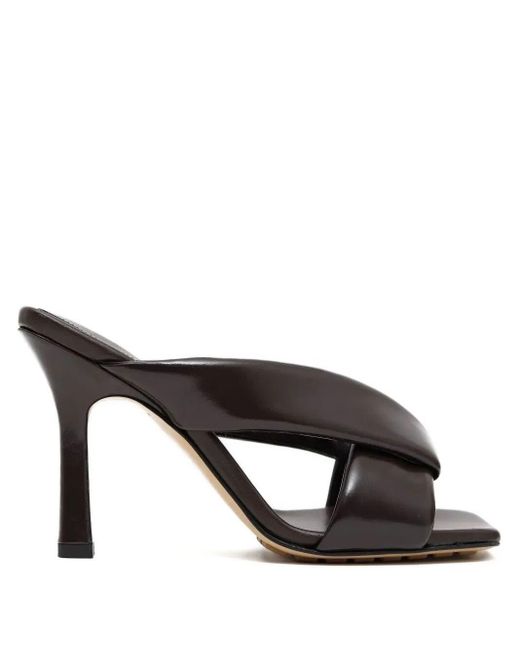 Bottega Veneta Black Riva Leather Mules