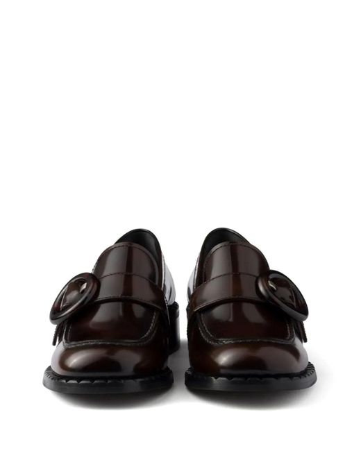 Prada Black Sienna Leather Loafers